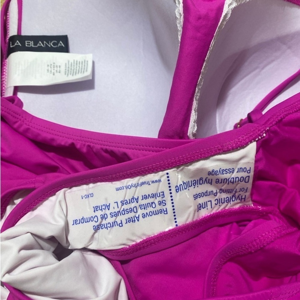 La Blanca Women's Island Goddess Bandeau One Piece Swimsuit NWT size 16 - Picture 10 of 11